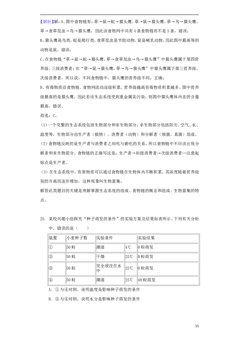 山东省德州市2018年中考生物真题试题（含解析）_8.生物中考真题2015-2024年_2018年全国中考生物141份