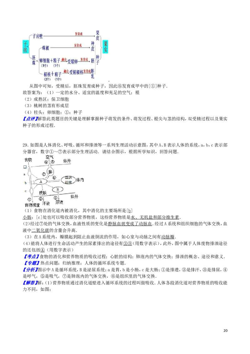 山东省临沂市2016年初中学业考试生物试题_8.生物中考真题2015-2024年_地区卷_山东省_临沂生物08-22_临沂生物