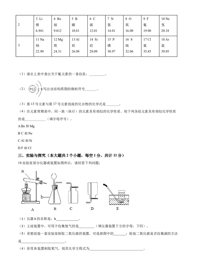 四川省乐山市2020年中考化学试题_中考真题_5.化学中考真题2015-2024年_地区卷_四川省_四川乐山化学18-21