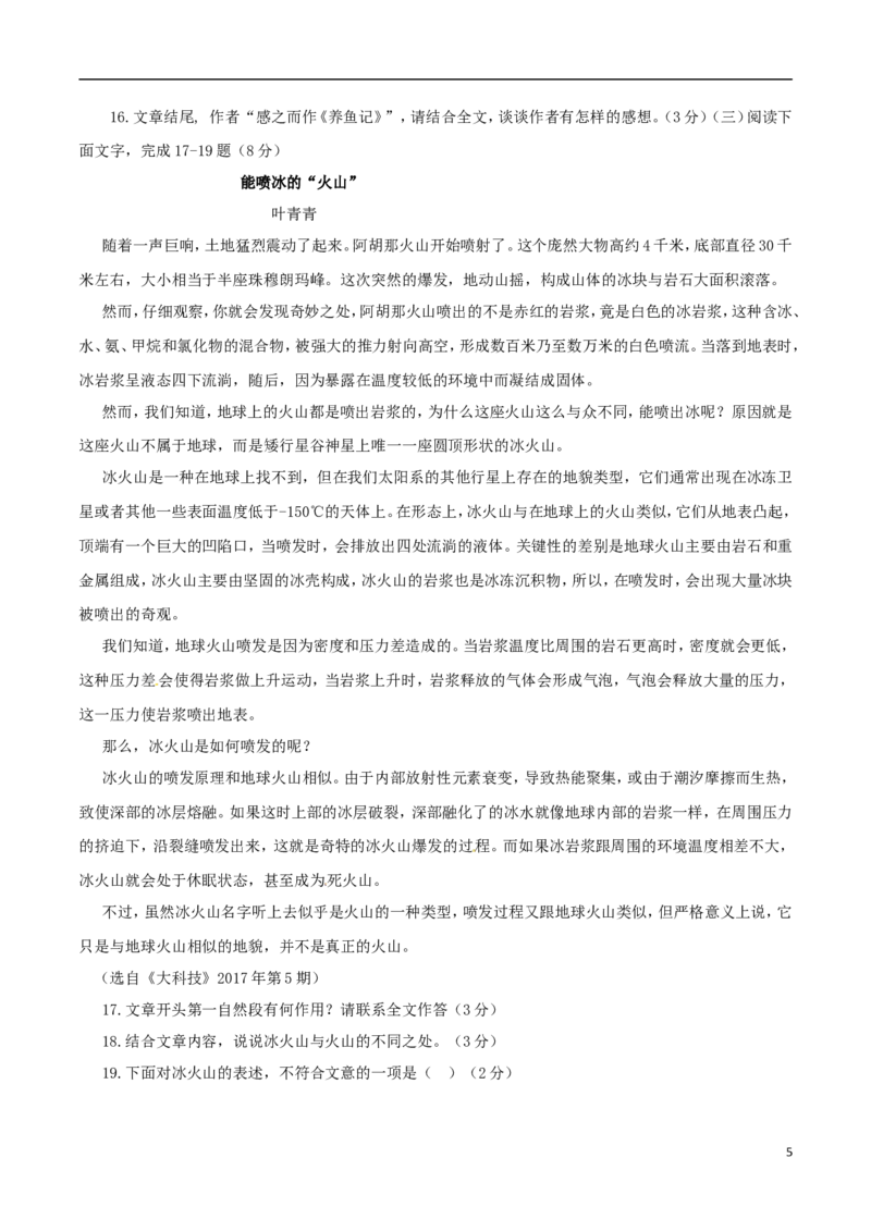 山东省临沂市2017年中考语文真题试题（含答案）_中考真题_1.语文中考真题2015-2024年_2017年全国中考语文196份_2017年全国中考YuWen196份