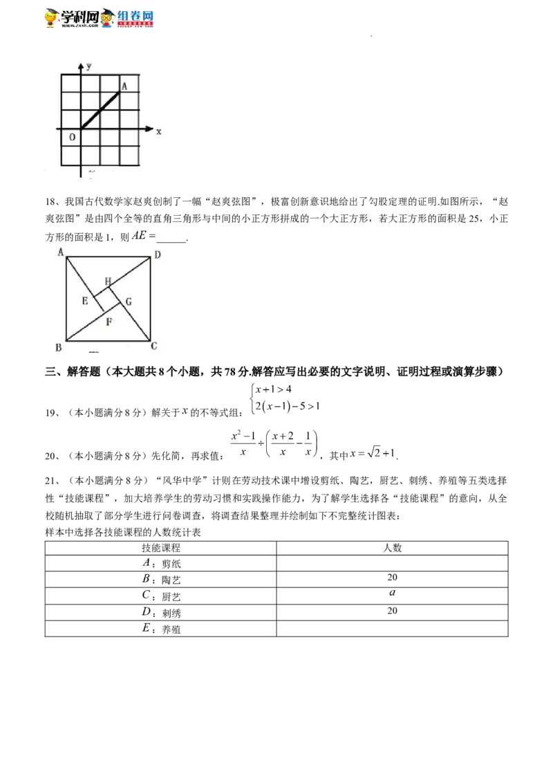 2022年湖南省永州市中考数学真题及答案_中考真题_2.数学中考真题2015-2024年_地区卷_湖南省_湖南永州数学11-22_湖南永州数学2022
