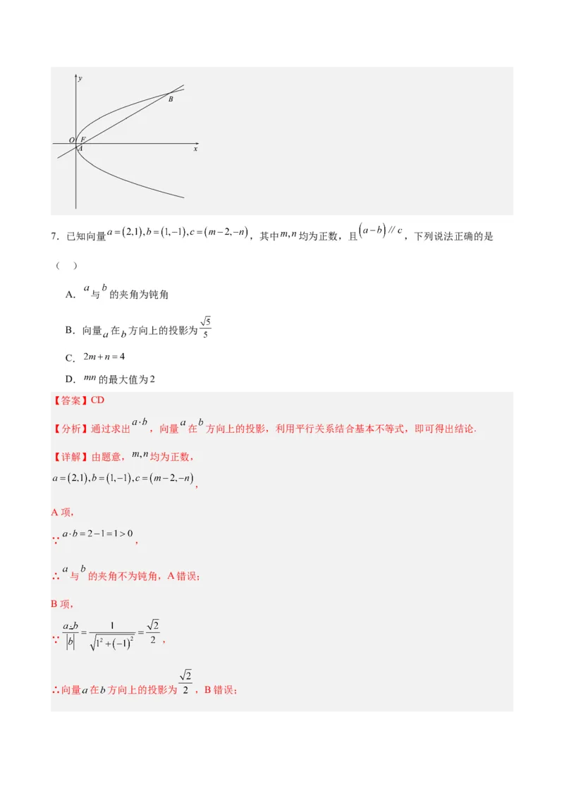 专题07平面向量（3大易错点分析+解题模板+举一反三+易错题通关）-备战2024年高考数学考试易错题（新高考专用）（解析版）_2024年3月_02按日期_16号