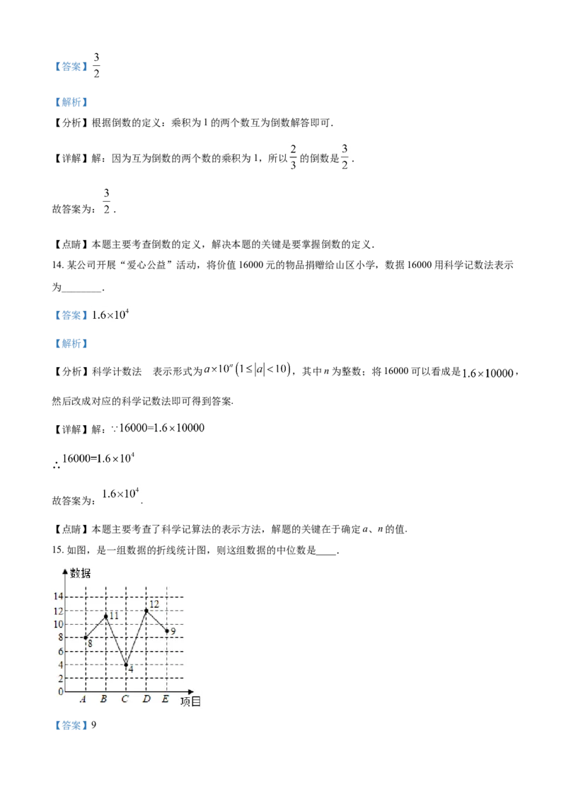 广西百色市2021年中考真题数学试卷（解析版）_中考真题_2.数学中考真题2015-2024年_2021中考数学真题86份_2021广西省_百色数学
