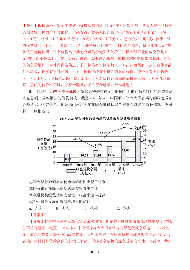 专题06经济体制（我国的社会主义市场经济体制&mdash;&mdash;充分发挥市场在资源配置中的决定性作用、更好发挥政府作用）全国通用）（解析版）_高考真题分类汇编