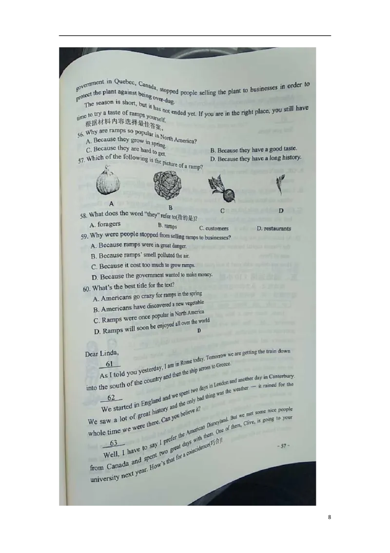 河南省2018年中考英语真题试题（扫描版，含答案）_中考真题_3.英语中考真题2015-2024年_2018年全国中考YINGYU209份