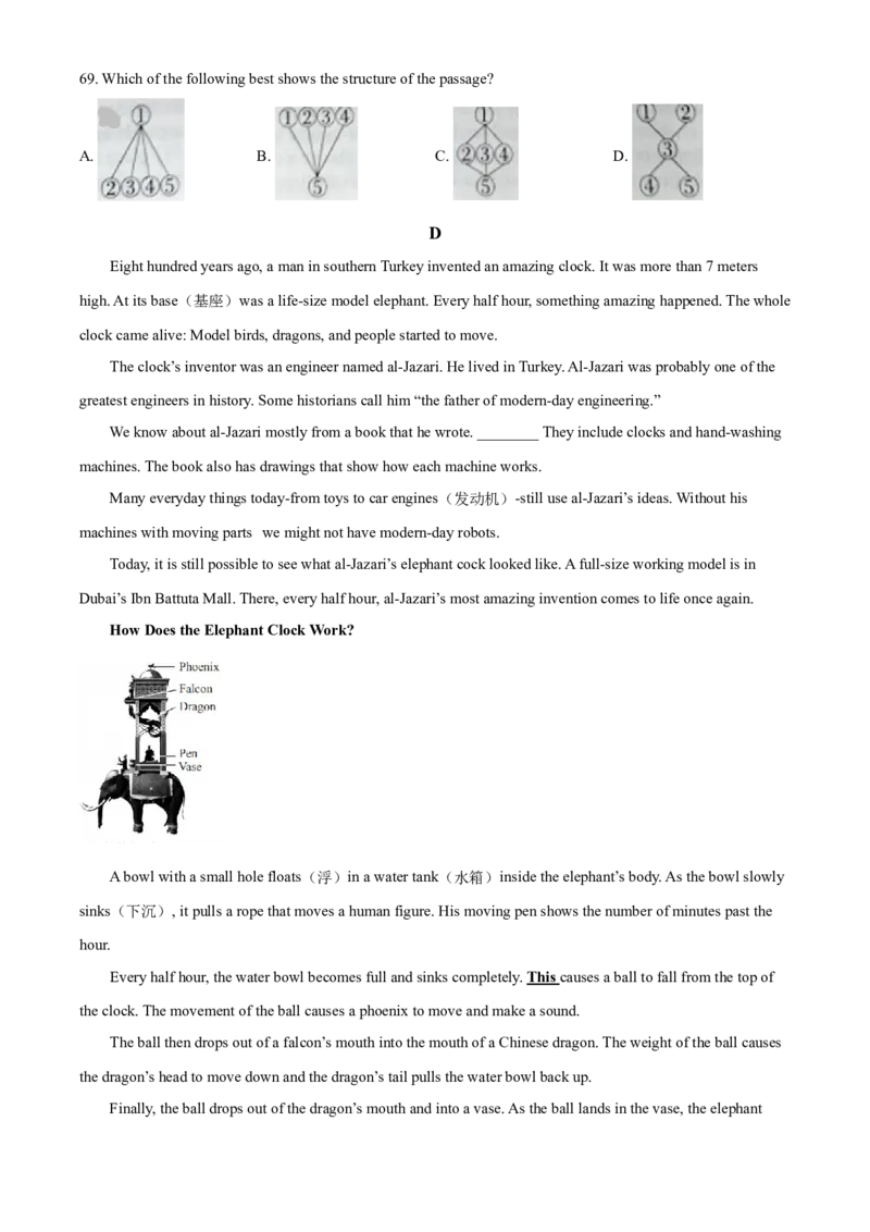 江西省2021年中考英语试题（原卷版）_中考真题_3.英语中考真题2015-2024年_地区卷_江西中考英语-全省统一卷13-22