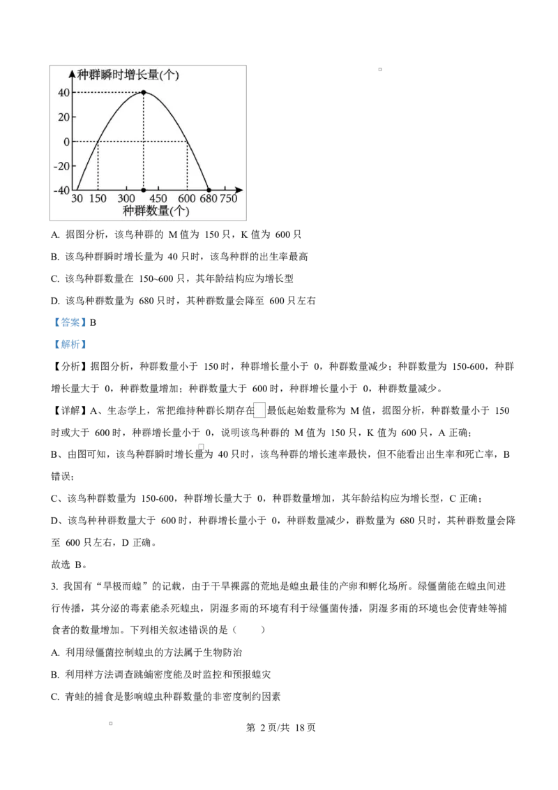 安徽省A10联盟2024-2025学年高二下学期3月阶段考生物学试题Word版含解析_2025年04月试卷_0413安徽省A10联盟2024-2025学年高二下学期3月阶段考