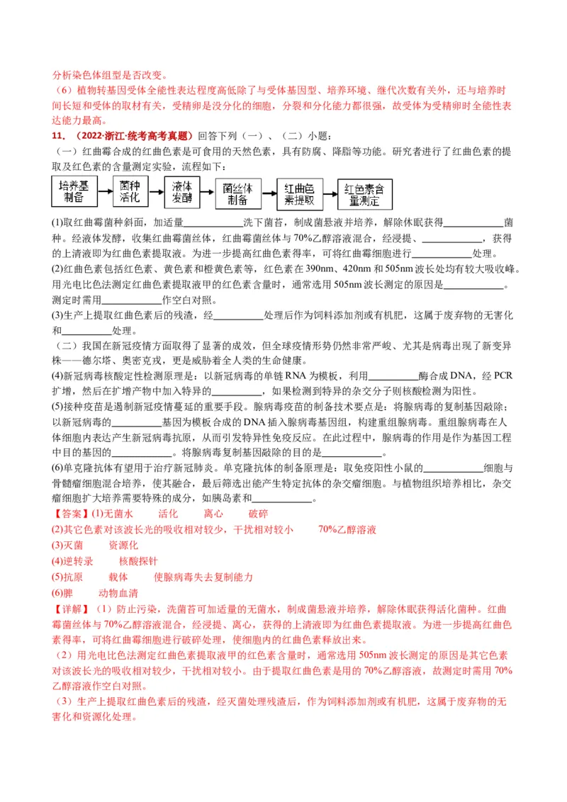 五年（2021-2025）全国高考生物真题分类汇编专题22基因工程（全国通用）（解析版）_高考真题分类汇编_高考生物真题分类汇编（全国通用）五年（2021-2025）