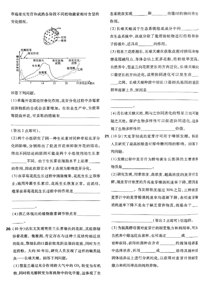 2025高考必刷卷42套生物新高考版_《2025高考必刷卷》_生物