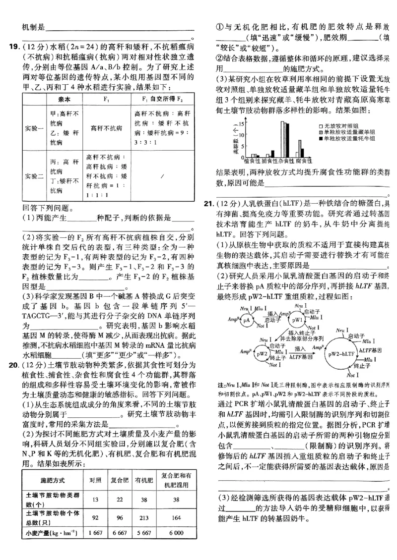 2025高考必刷卷42套生物新高考版_《2025高考必刷卷》_生物