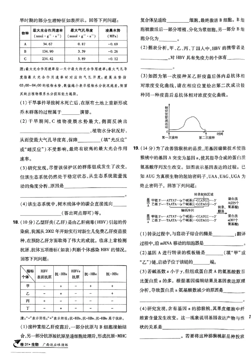 2025高考必刷卷42套生物新高考版_《2025高考必刷卷》_生物