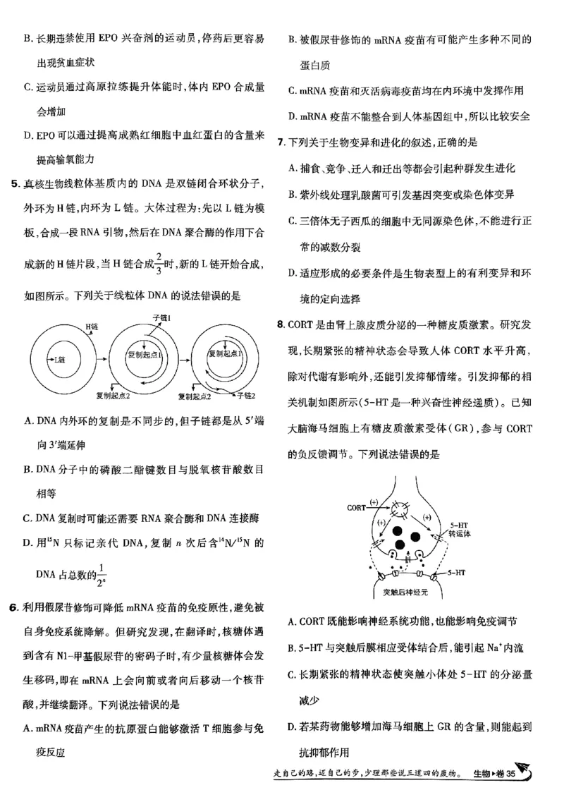 2025高考必刷卷42套生物新高考版_《2025高考必刷卷》_生物