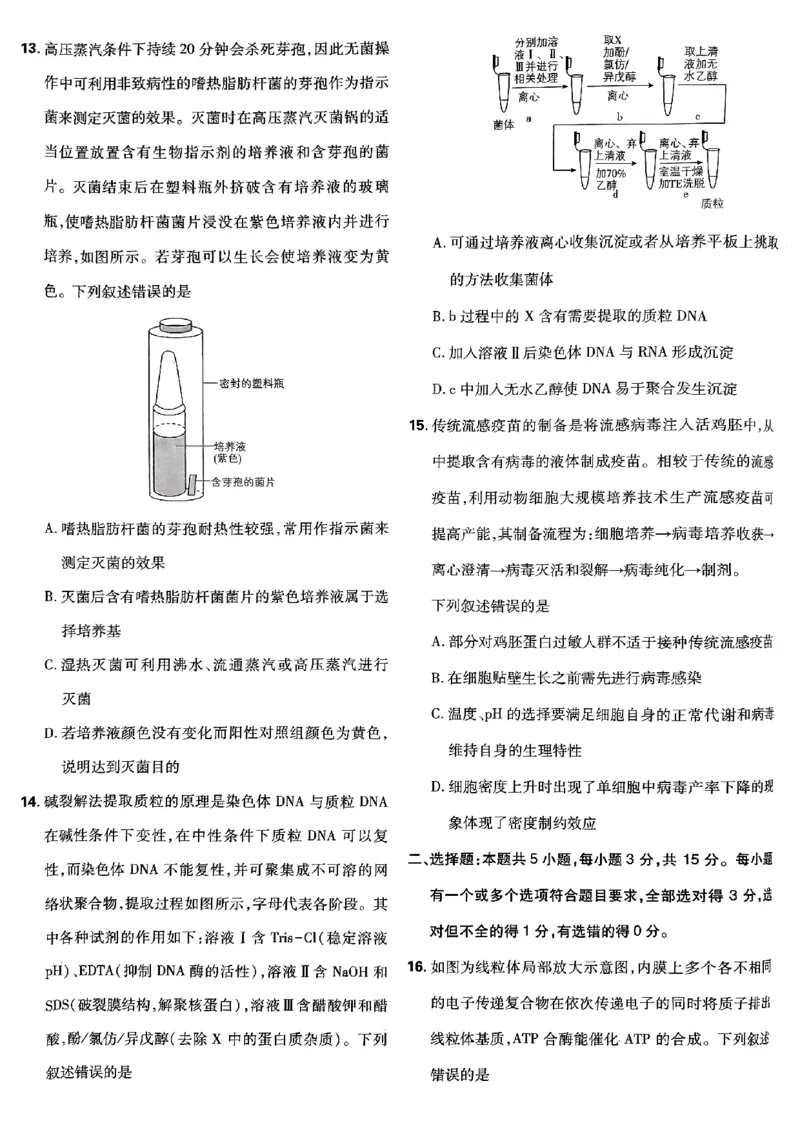 2025高考必刷卷42套生物新高考版_《2025高考必刷卷》_生物