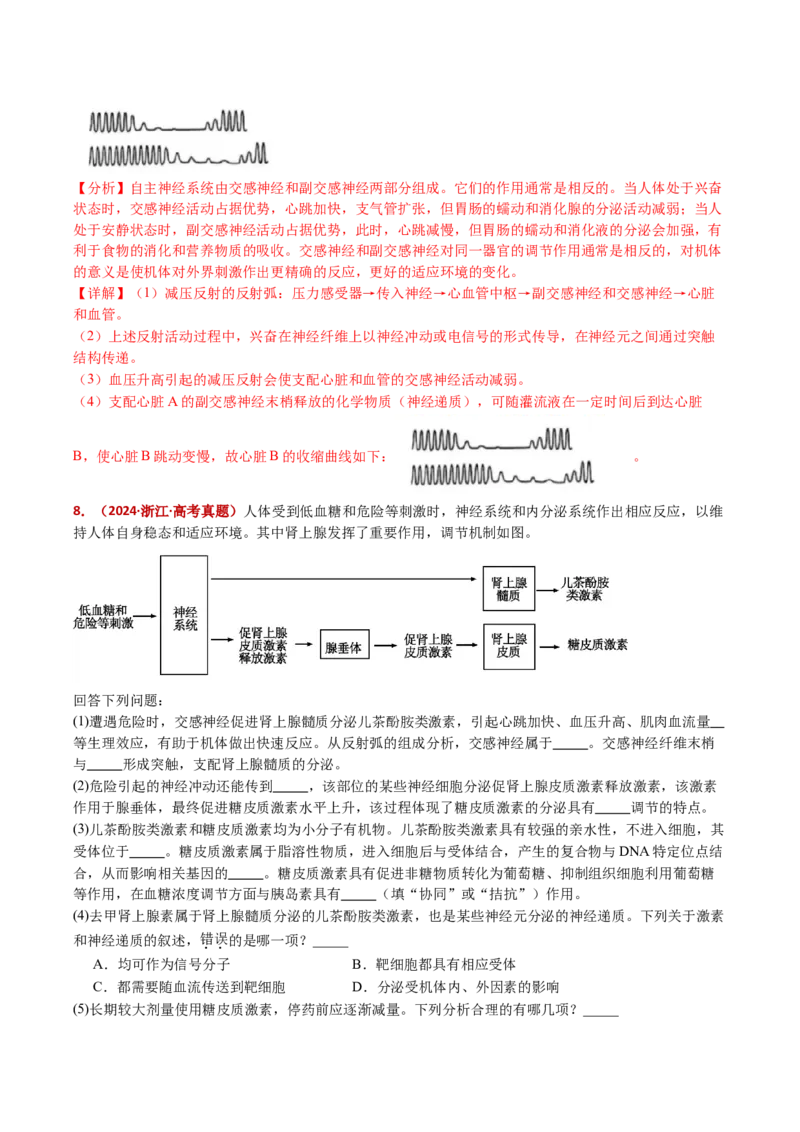 五年（2021-2025）全国高考生物真题分类汇编专题14神经调节（全国通用）（解析版）_高考真题分类汇编_高考生物真题分类汇编（全国通用）五年（2021-2025）
