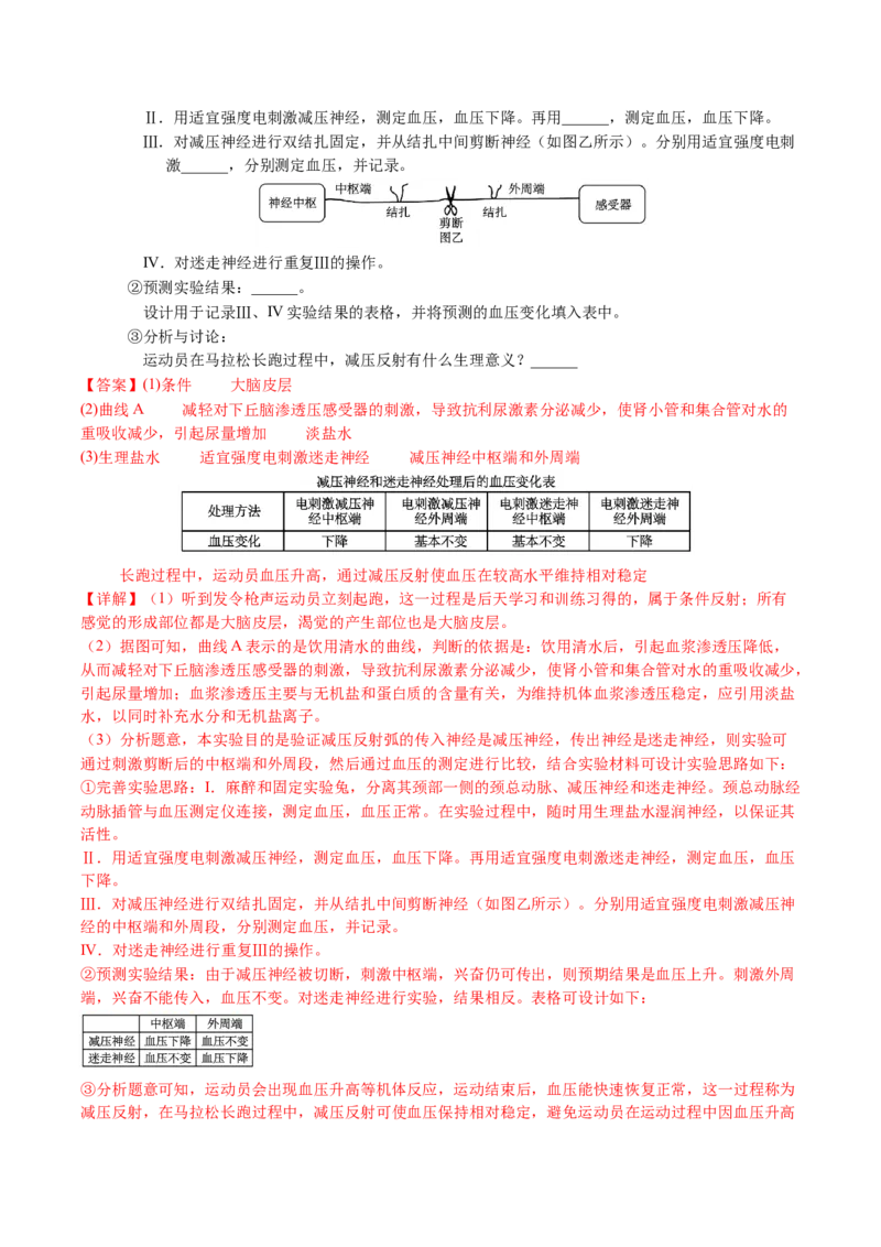 五年（2021-2025）全国高考生物真题分类汇编专题14神经调节（全国通用）（解析版）_高考真题分类汇编_高考生物真题分类汇编（全国通用）五年（2021-2025）