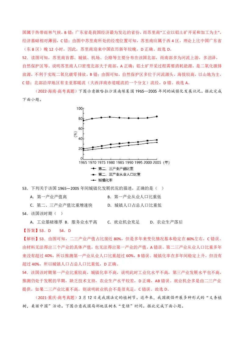 五年（2021-2025）高考地理真题分类汇编专题13区域发展（全国通用）（解析版）_高考真题分类汇编_高考地理真题分类汇编（全国通用）五年（2021-2025）_pdf