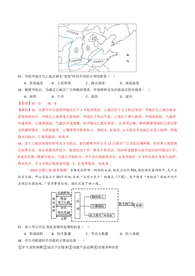五年（2021-2025）高考地理真题分类汇编专题13区域发展（全国通用）（解析版）_高考真题分类汇编_高考地理真题分类汇编（全国通用）五年（2021-2025）_pdf
