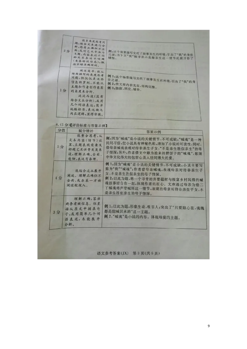 浙江省嘉兴市2016年中考语文真题试题（扫描版，含答案）_中考真题_1.语文中考真题2015-2024年_2016年全国中考语文140份_2016年全国中考YuWen140份