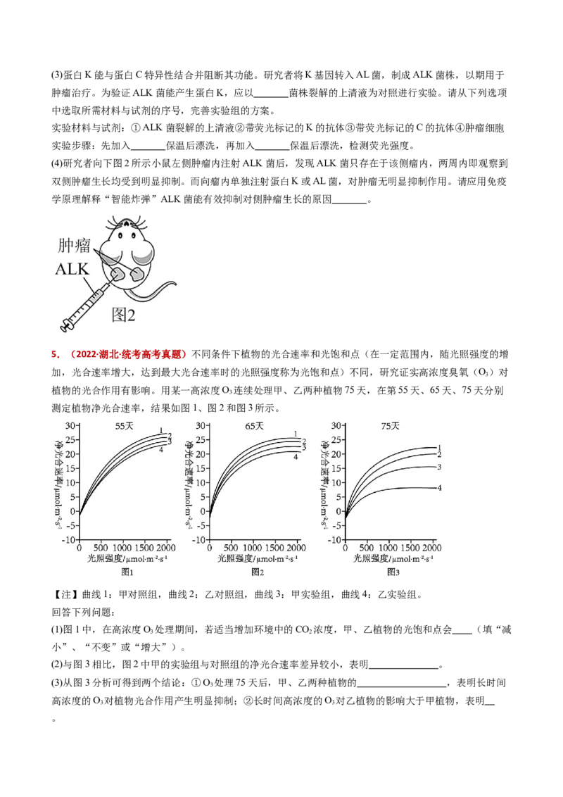 五年（2021-2025）全国高考生物真题分类汇编专题23实验与探究（全国通用）（原卷版）_高考真题分类汇编_高考生物真题分类汇编（全国通用）五年（2021-2025）