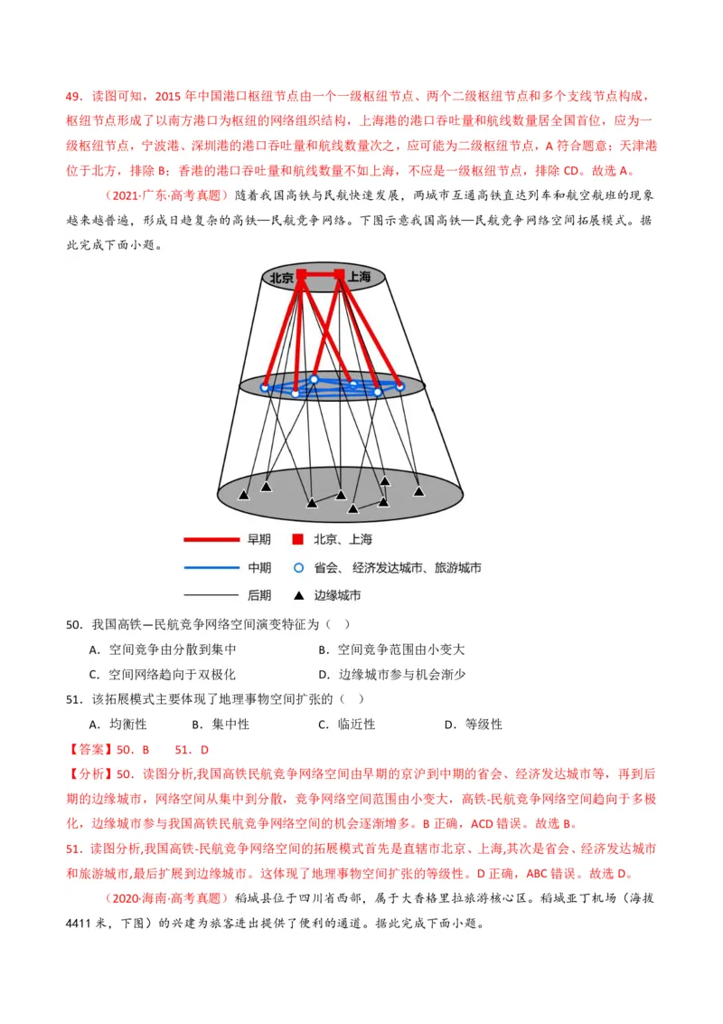 五年（2021-2025）高考地理真题分类汇编专题12交通（全国通用）（解析版）_高考真题分类汇编_高考地理真题分类汇编（全国通用）五年（2021-2025）_pdf