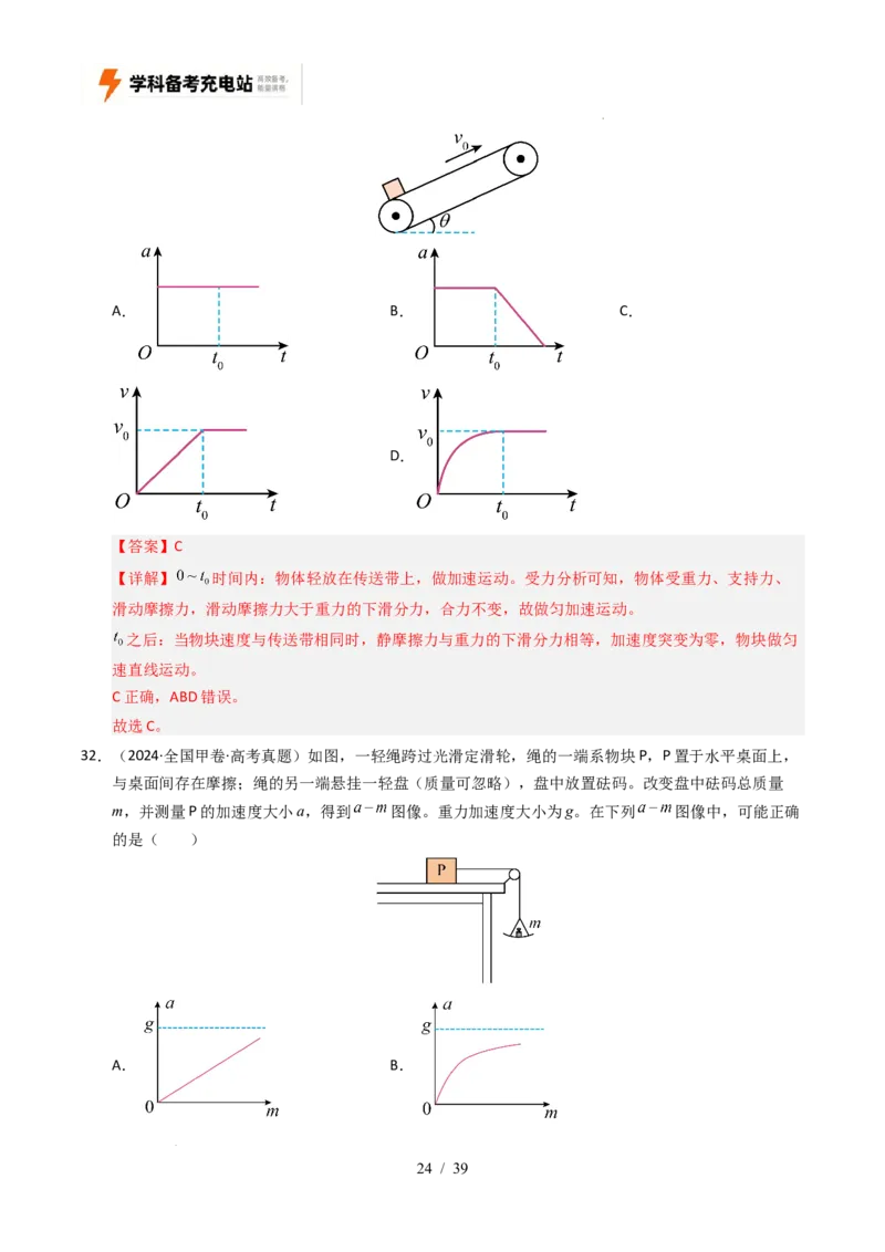 专题03运动和力的关系（全国通用）（解析版）_高考真题分类汇编_高考物理真题分类汇编（全国通用）五年（2021-2025）