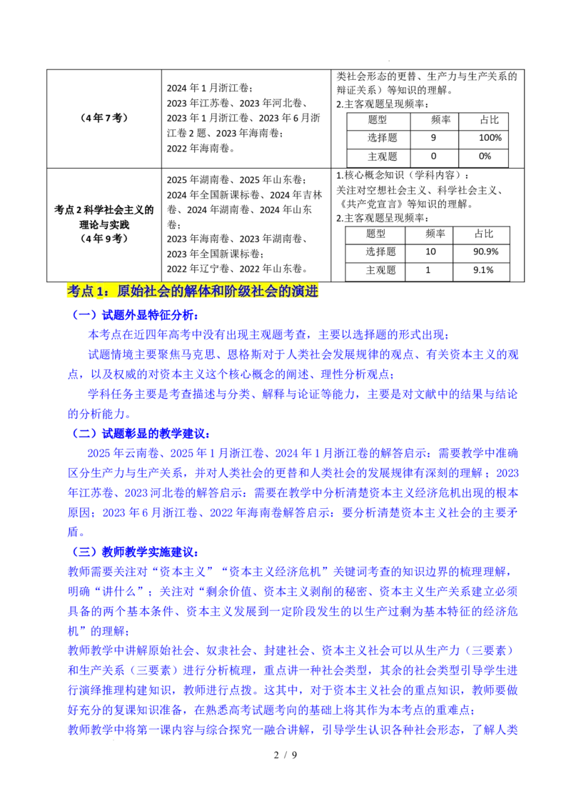 专题01社会主义从空想到科学、从理论到实践的发展（全国通用）（原卷版）_高考真题分类汇编_高考政治真题分类汇编（全国通用）五年（2021-2025）