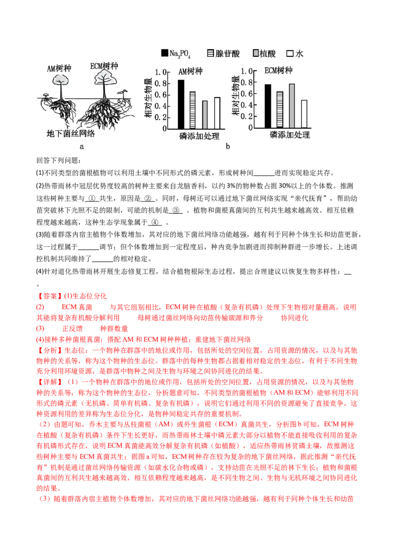 五年（2021-2025）全国高考生物真题分类汇编专题18种群和群落（全国通用）（解析版）_高考真题分类汇编_高考生物真题分类汇编（全国通用）五年（2021-2025）