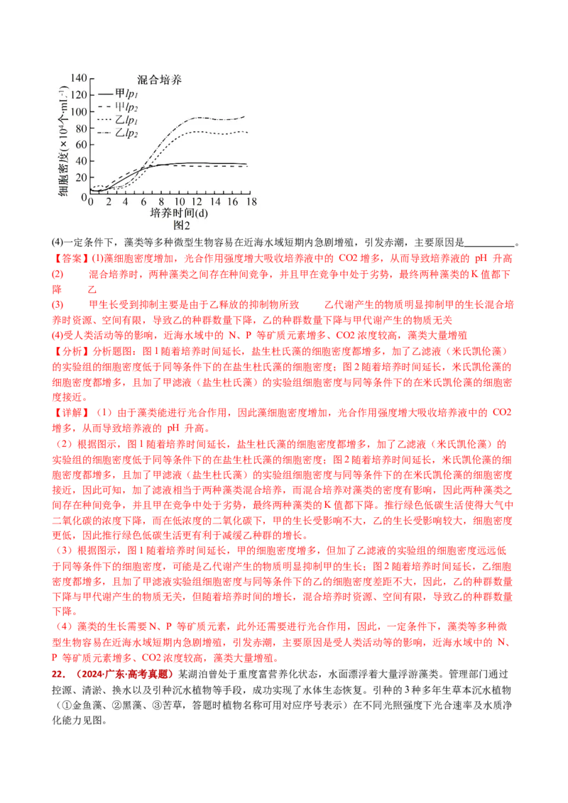 五年（2021-2025）全国高考生物真题分类汇编专题18种群和群落（全国通用）（解析版）_高考真题分类汇编_高考生物真题分类汇编（全国通用）五年（2021-2025）