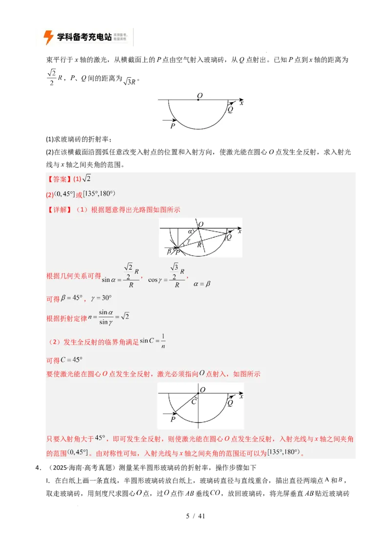 专题16光学电磁波相对论（全国通用）（解析版）_高考真题分类汇编_高考物理真题分类汇编（全国通用）五年（2021-2025）