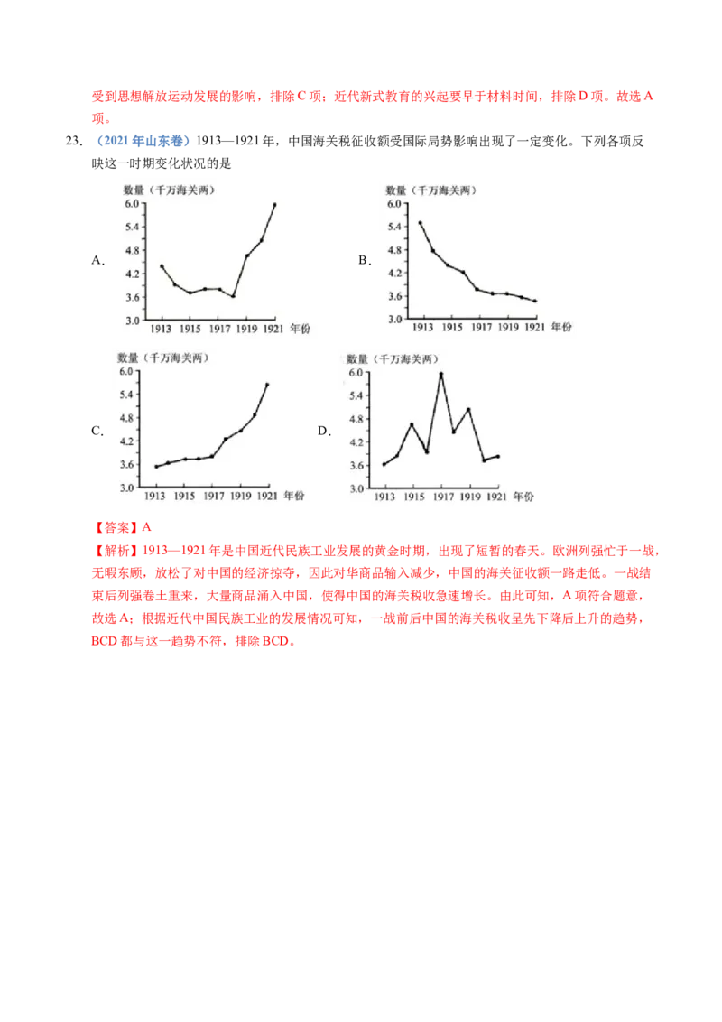五年（2021-2025）高考历史真题分类汇编专题06辛亥革命与中华民国的建立（全国通用）（解析版）_高考真题分类汇编_高考历史真题分类汇编（全国通用）五年（2021-2025）