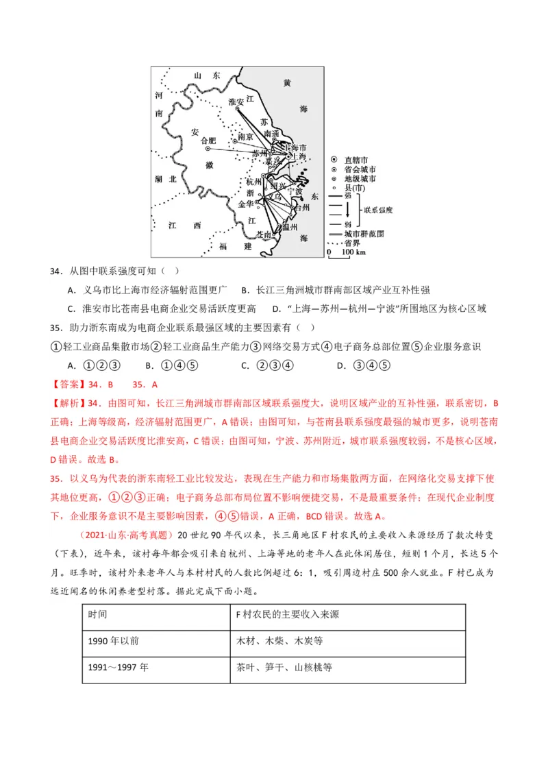五年（2021-2025）高考地理真题分类汇编专题11工业与服务业（全国通用）（解析版）_高考真题分类汇编_高考地理真题分类汇编（全国通用）五年（2021-2025）_pdf