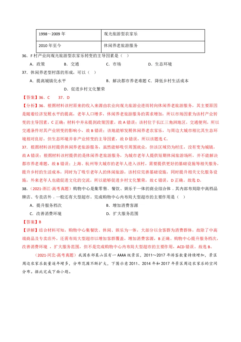 五年（2021-2025）高考地理真题分类汇编专题11工业与服务业（全国通用）（解析版）_高考真题分类汇编_高考地理真题分类汇编（全国通用）五年（2021-2025）_pdf