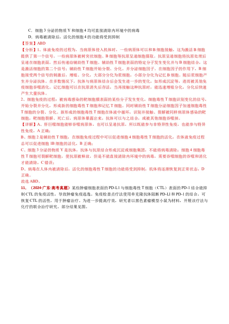 五年（2021-2025）全国高考生物真题分类汇编专题16免疫调节（全国通用）（解析版）_高考真题分类汇编_高考生物真题分类汇编（全国通用）五年（2021-2025）