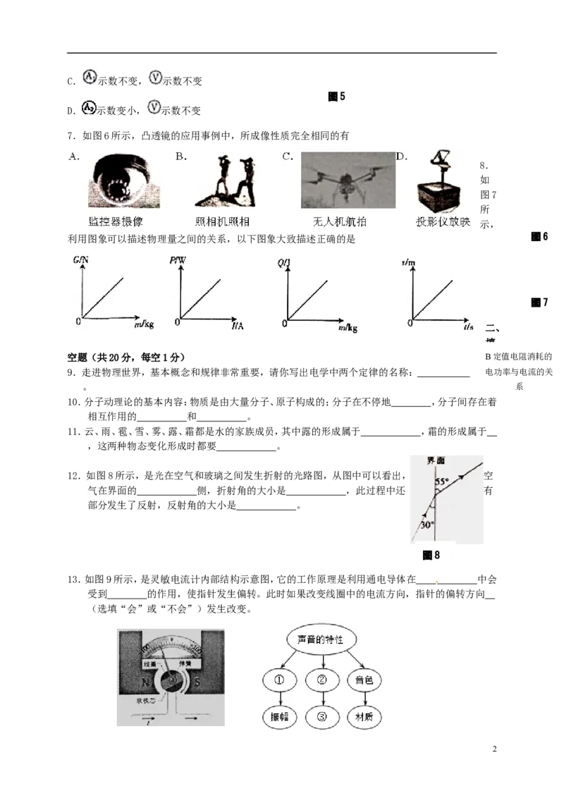 江西省南昌市2015年中考物理真题试题（含答案）_中考真题_4.物理中考真题2015-2024年_2015年中考物理真题165份
