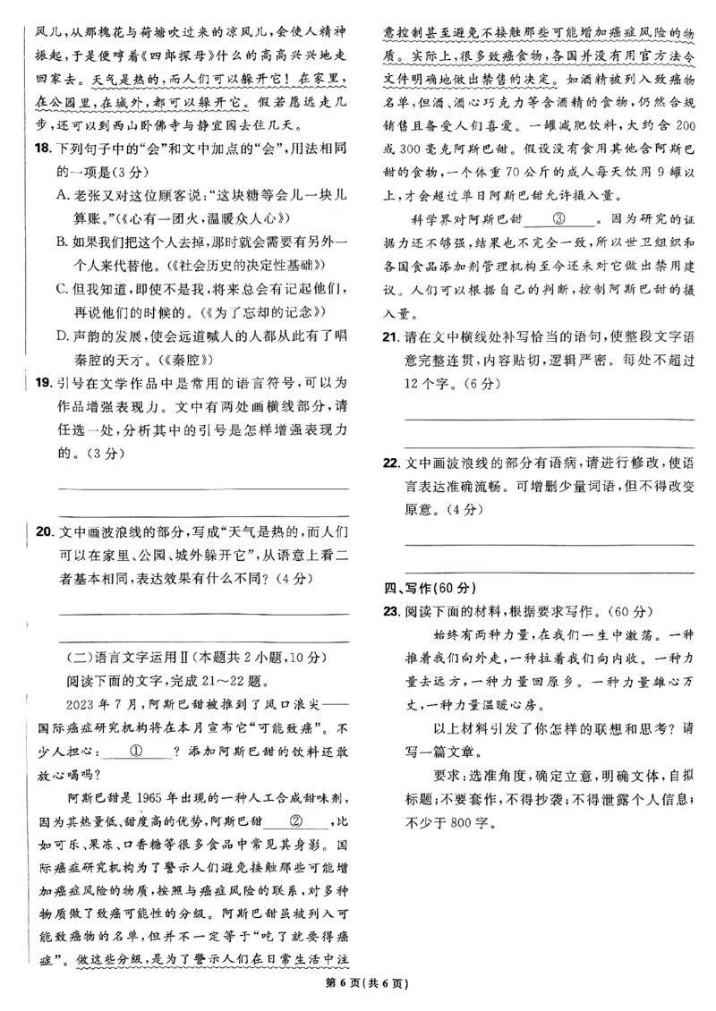 2025高考必刷卷42套语文新高考版_《2025高考必刷卷》_语文