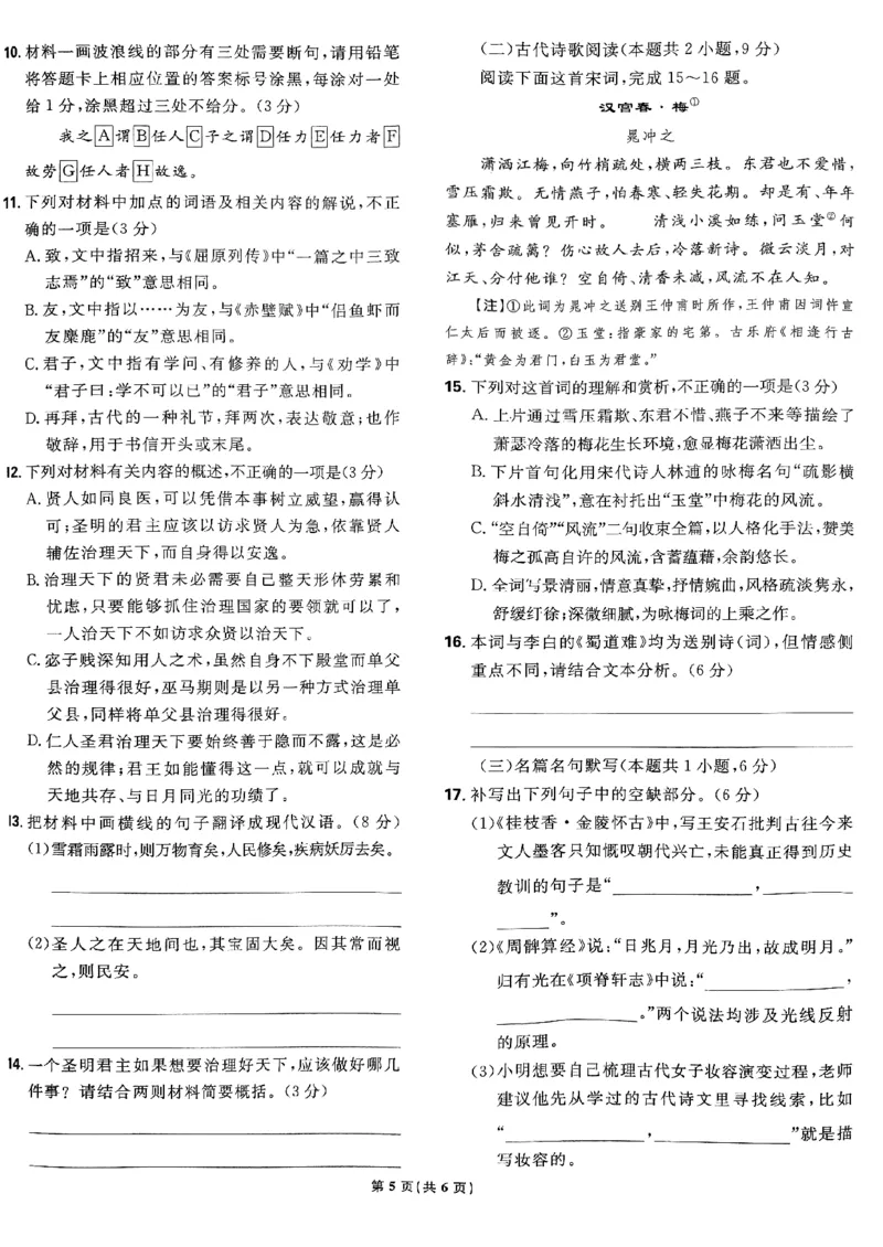 2025高考必刷卷42套语文新高考版_《2025高考必刷卷》_语文