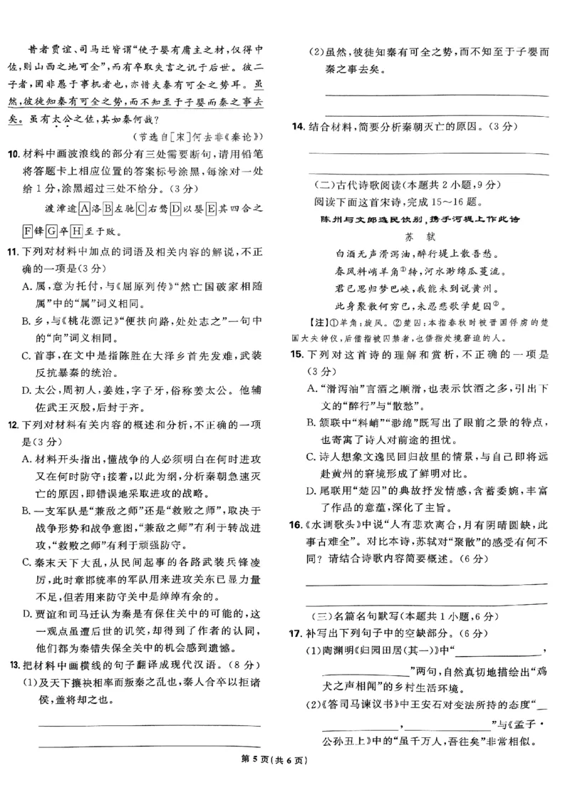 2025高考必刷卷42套语文新高考版_《2025高考必刷卷》_语文