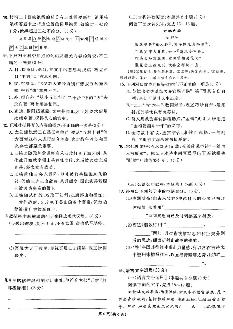 2025高考必刷卷42套语文新高考版_《2025高考必刷卷》_语文