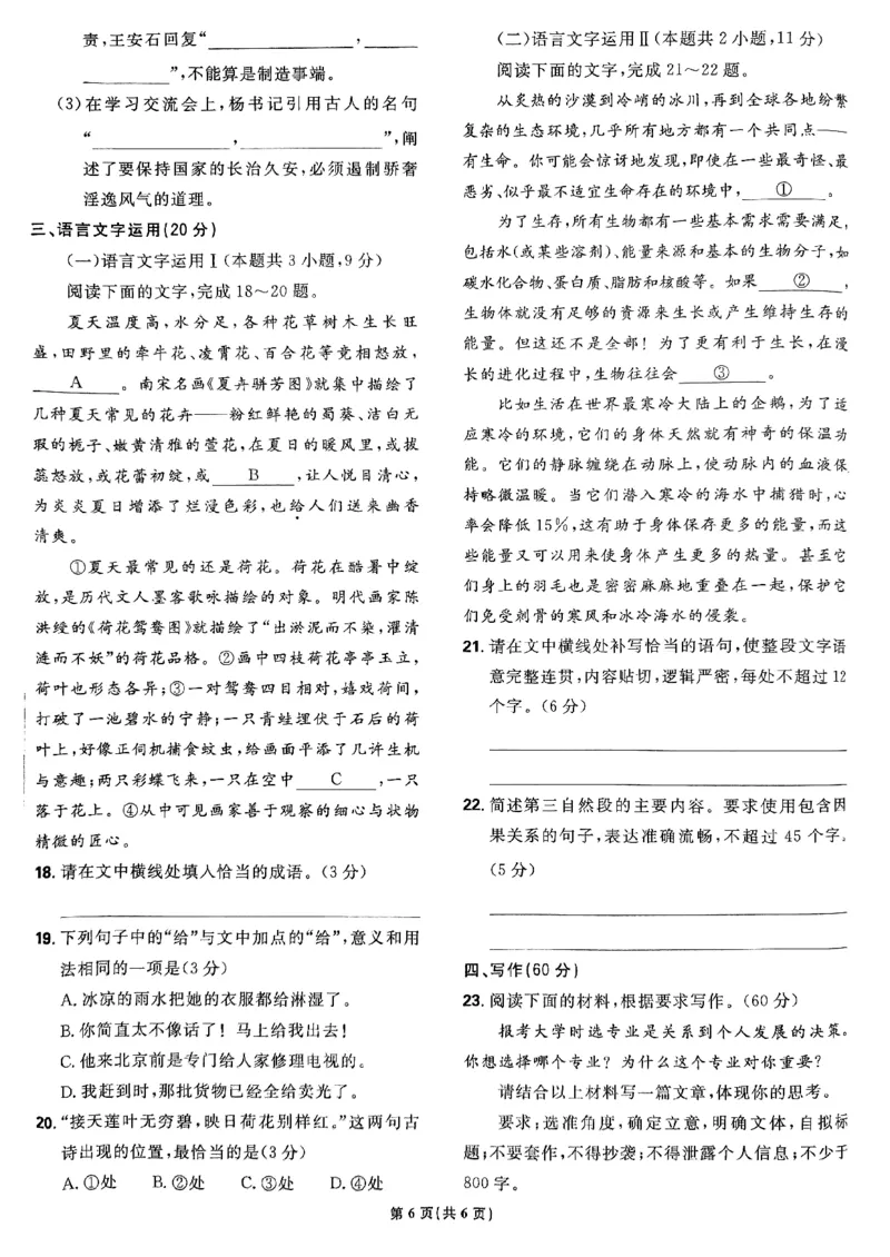 2025高考必刷卷42套语文新高考版_《2025高考必刷卷》_语文