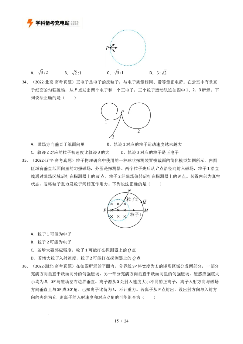 专题10磁场（全国通用）（原卷版）_高考真题分类汇编_高考物理真题分类汇编（全国通用）五年（2021-2025）_专题10磁场（全国通用）-好题汇编五年（2021-2025）高考物理真题分类汇编