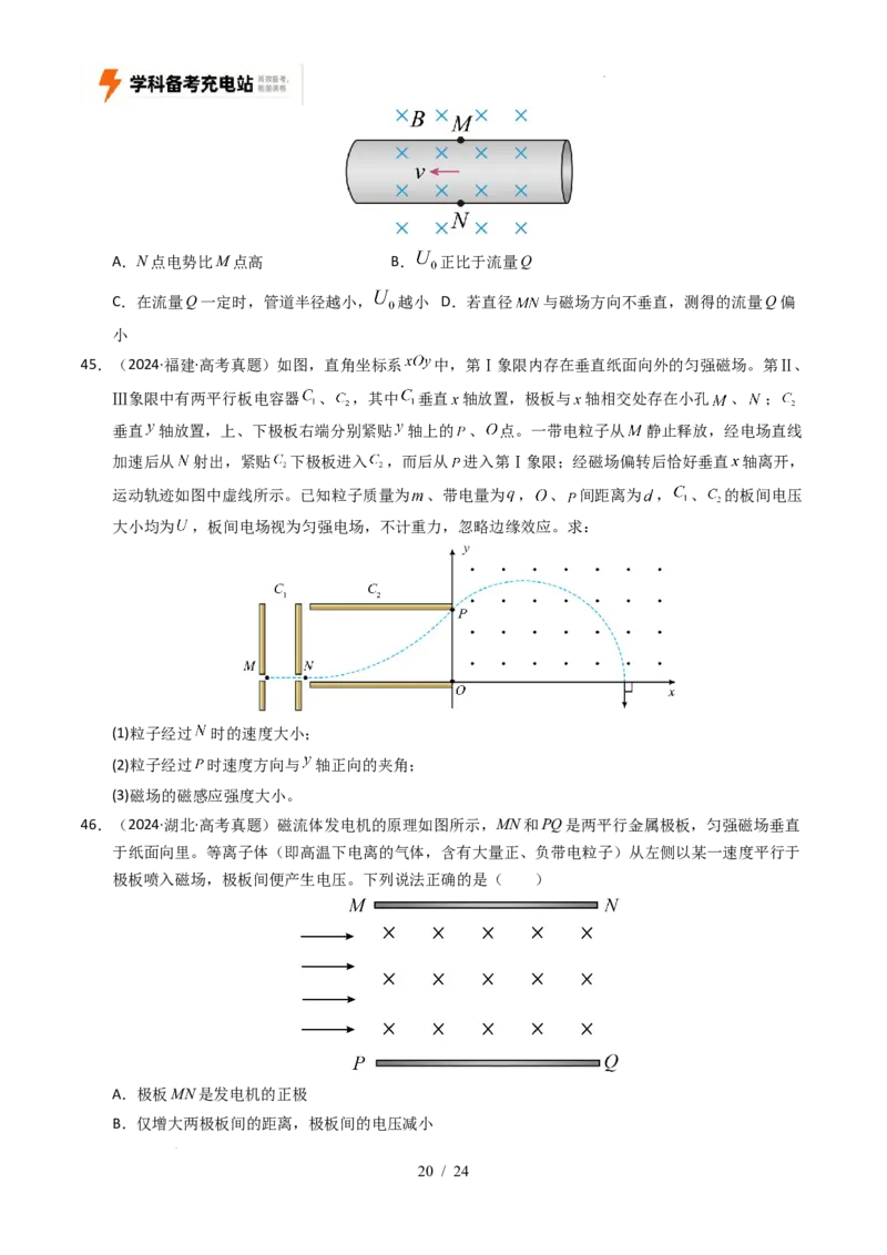 专题10磁场（全国通用）（原卷版）_高考真题分类汇编_高考物理真题分类汇编（全国通用）五年（2021-2025）_专题10磁场（全国通用）-好题汇编五年（2021-2025）高考物理真题分类汇编