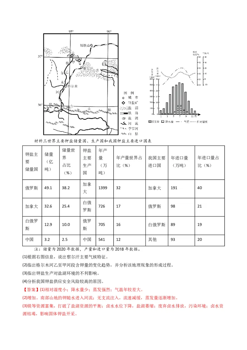 五年（2021-2025）高考地理真题分类汇编专题06自然环境的整体性与差异性（全国通用）（解析版）_高考真题分类汇编_高考地理真题分类汇编（全国通用）五年（2021-2025）_word