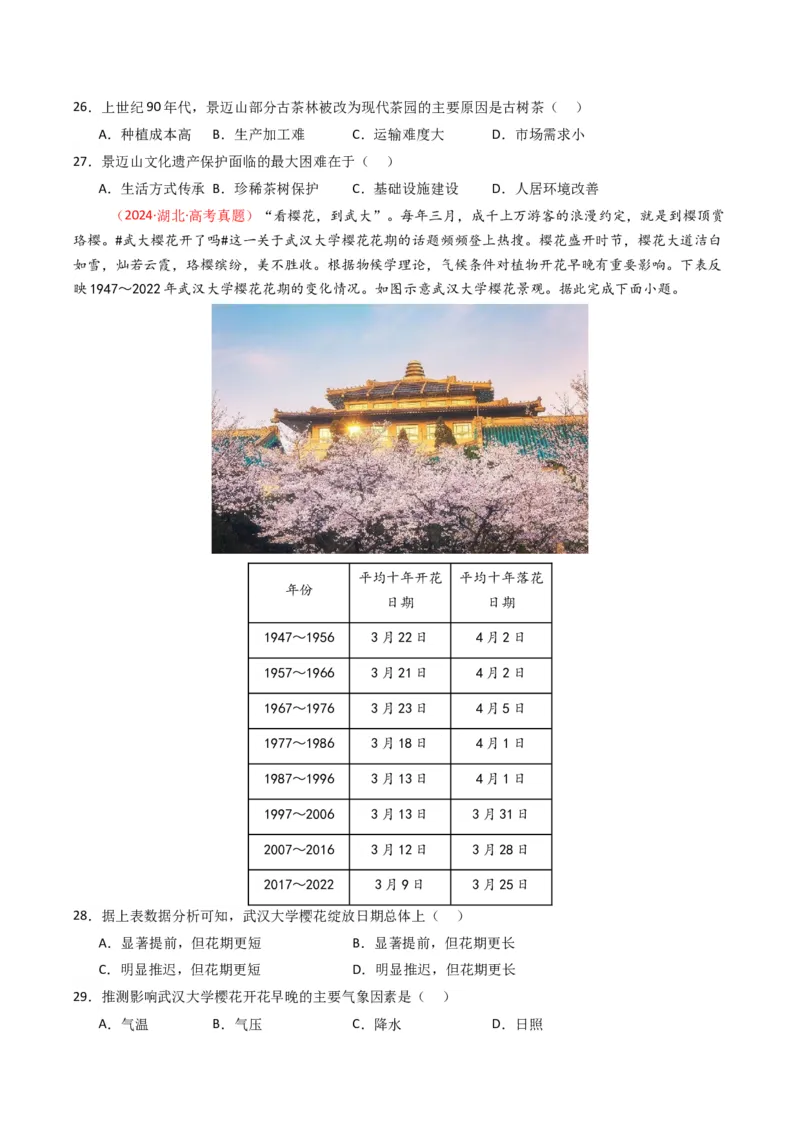 五年（2021-2025）高考地理真题分类汇编专题09乡村与城镇（全国通用）（原卷版）_高考真题分类汇编_高考地理真题分类汇编（全国通用）五年（2021-2025）_word