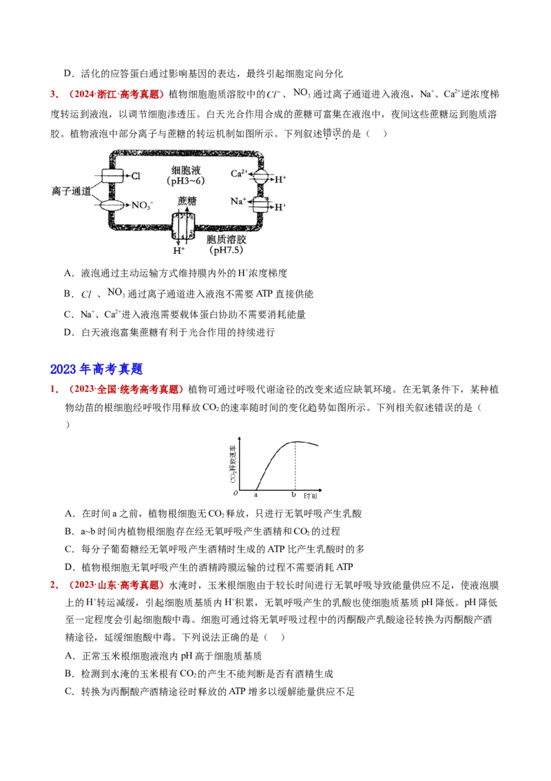 五年（2021-2025）全国高考生物真题分类汇编专题04酶和ATP（全国通用）（原卷版）_高考真题分类汇编_高考生物真题分类汇编（全国通用）五年（2021-2025）