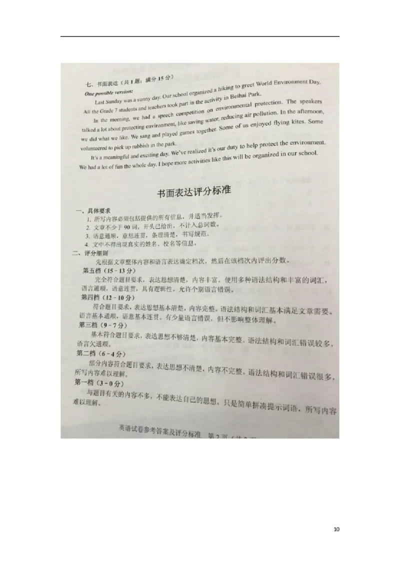 江苏省镇江市2016年中考英语真题试题（扫描版，含答案）_中考真题_3.英语中考真题2015-2024年_2016年全国中考YINGYU99份