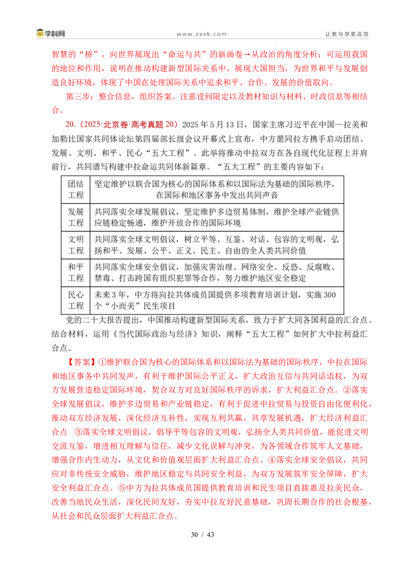 专题19世界多极化（全国通用）（解析版）_高考真题分类汇编_高考政治真题分类汇编（全国通用）五年（2021-2025）