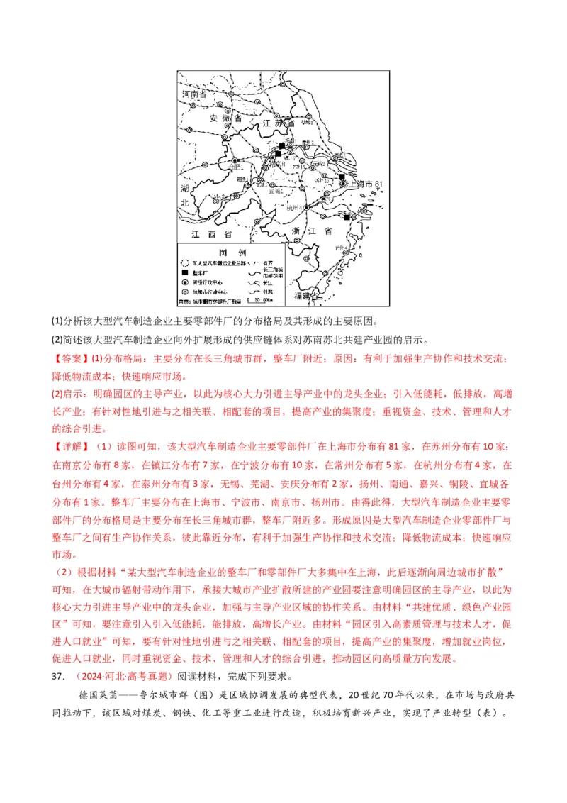 五年（2021-2025）高考地理真题分类汇编专题09乡村与城镇（全国通用）（解析版）_高考真题分类汇编_高考地理真题分类汇编（全国通用）五年（2021-2025）_word
