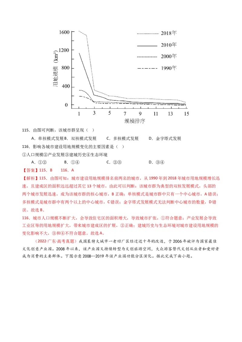 五年（2021-2025）高考地理真题分类汇编专题09乡村与城镇（全国通用）（解析版）_高考真题分类汇编_高考地理真题分类汇编（全国通用）五年（2021-2025）_word