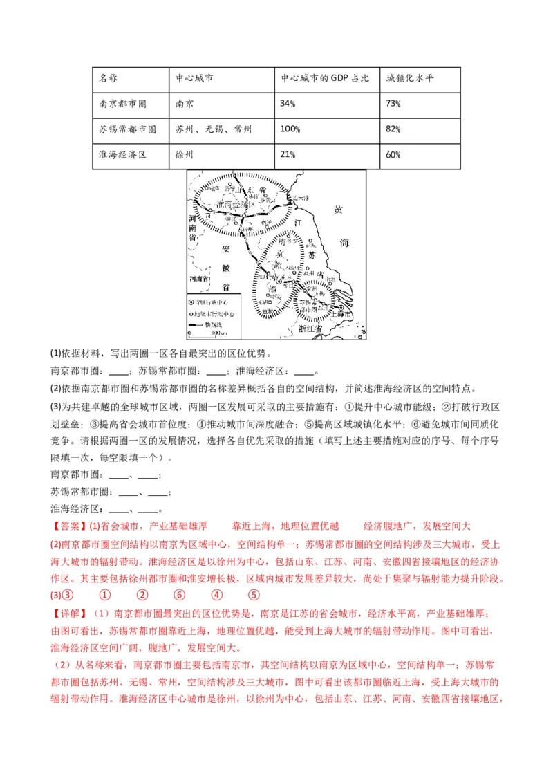 五年（2021-2025）高考地理真题分类汇编专题09乡村与城镇（全国通用）（解析版）_高考真题分类汇编_高考地理真题分类汇编（全国通用）五年（2021-2025）_word