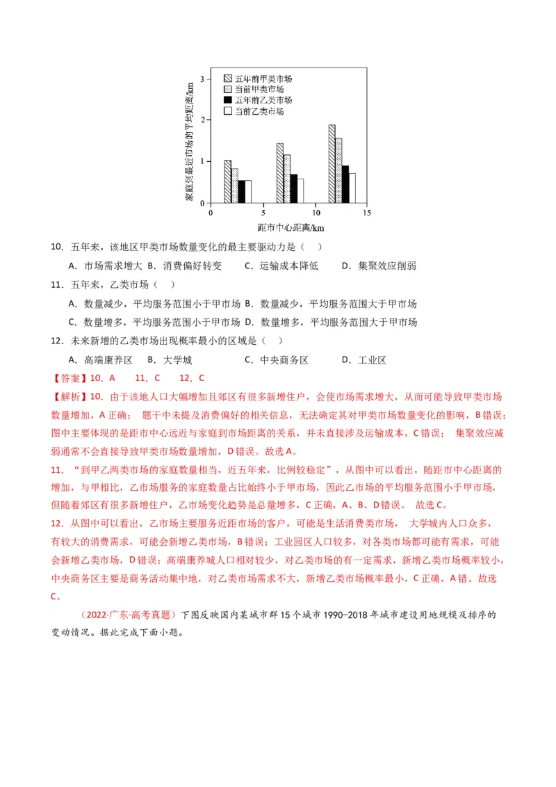 五年（2021-2025）高考地理真题分类汇编专题09乡村与城镇（全国通用）（解析版）_高考真题分类汇编_高考地理真题分类汇编（全国通用）五年（2021-2025）_word